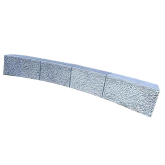 Handcrafted Outdoor Curving Grey Granite Park Bench Stone