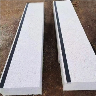 New Design Outdoor Granite Stones Steps With Black Strips