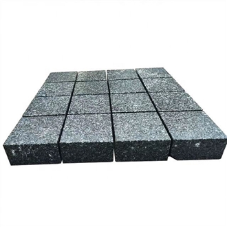 Wholesale Granite Pavers G399 Natural Dark Grey Cobblestone