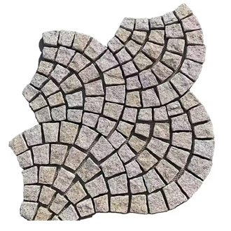 Wholesale Mesh Fan Shape Cobblestone Pavers For Sidewalk