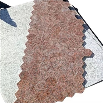 Wholesale Pot Garden Octagonal Paver Red Granite Cobblestone