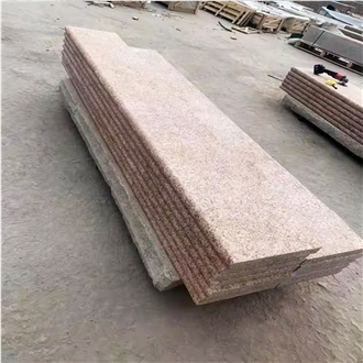 Yellow Granite Bullnose Edges Swimming Pool Coping Pavers