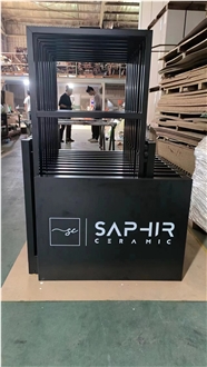 Big Slab Sliding Display,Porcelain Tile Slab Stand