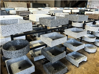Round And Rectangle Terrazzo Wash Basins