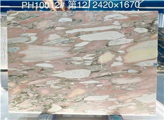 Natural Norwegian Rose Marble Slab Wall Tiles