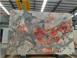 Natural Polished Four Season Pink Marble Slabs