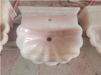Pink Onyx Petal Shape Sink