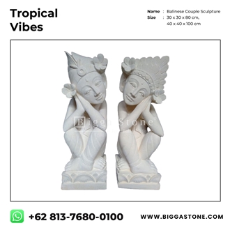 Dreaming Balinese Couple Statue