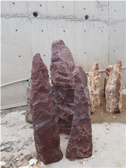 Aegean Bordeaux Marble Monolith