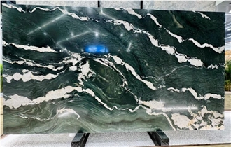 Dark Green Quartzite Polished Slabs