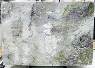 Ice Green Glacier Blue Marble Slab Tiles For Wall Flooring