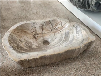 Perified Wood Stone Wash Basin