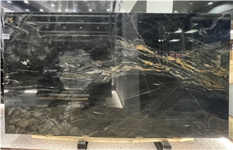 Portoro Karacabey Black Gold Marble Slabs