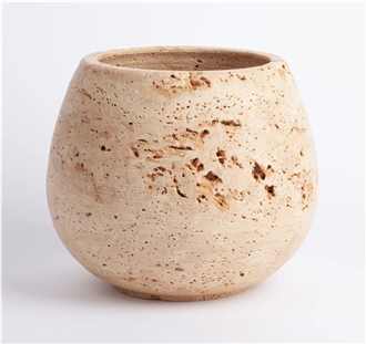 Travertine Plant Pot Home Decorative Vase