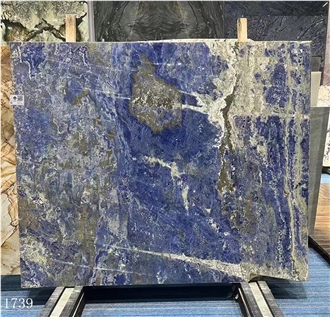 Blue Sodalite Granite Slabs Royal Azul Luxury Stone Tile