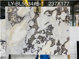 Dover White Caribbean Island Marble Slabs Wall Decoration