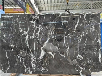 Picasso Dark Grey Marble Slabs