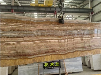 Picasso Red Onyx Slab In China Stone Market