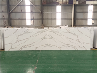 Calacatta Macchia Artificial Stone Slab Quartz Floor