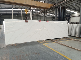 Calacatta Paris Artificial Stone Quartz Slabs from China - StoneContact.com