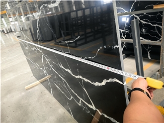 Hot Sale 5090 Calacatta Nero Quartz Slabs