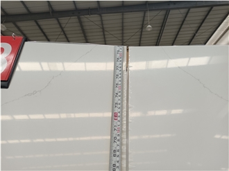 Super White Bookmatch 5059 Calacatta Paris Slab Quartz Tiles