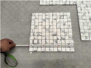 Arabescato Marble White Marble Floor Tile With Grey Vein