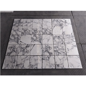 Arabescato Marble White Marble Floor Tile With Grey Vein
