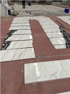 Black Vein Panda White Marble Stair Steps And Risers
