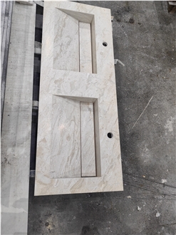 GOLDTOP Beige Cappucino Marble Residential Bath Tops