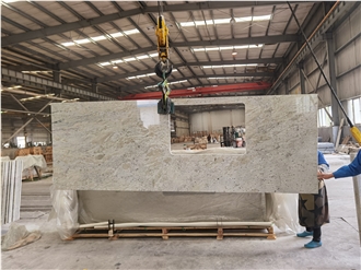 GOLDTOP OED/OEM River White Granite Kitchen Countertops