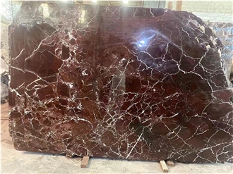 Indoor Decoration Material Rosso Lepanto Marble Slabs