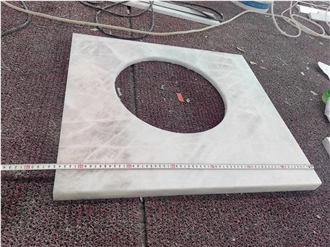 Luxury Brazil White Quartzite Cristallo Vanity Top Bath Top