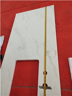 Tops Polished Volakas White Marble Kitchen Countertop