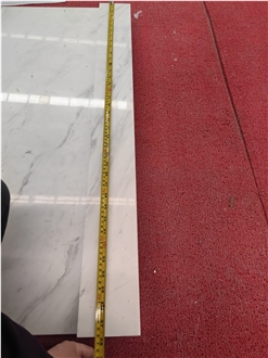Tops Polished Volakas White Marble Kitchen Countertop