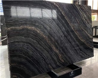 Black Wooden Marble Slabs