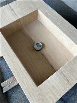 Classic Travertine Bathroom Sink