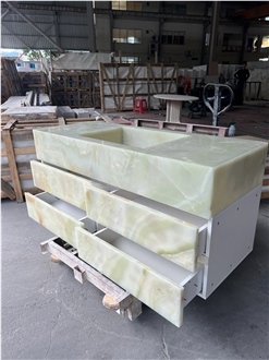 Green Onyx Cabinet Bathroom Countertop Sink With Vanity from China ...