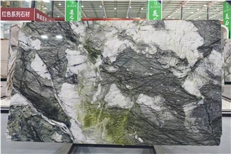 Greenish Impression Galaxy Jade Marble Slabs