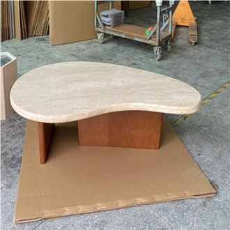 Nordic Travertine Coffee Table For Home