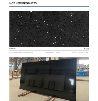Galaxy Black Artificial Quartz Slab