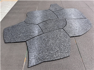 Angola Black Granite Random Flagstone Flooring