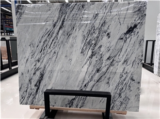 Imported Ink White Marble Slabs