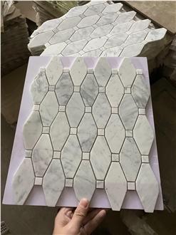 Natural Grey Marble Mosaic Tiles For Bathroom