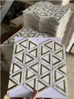 Whole Sale White Marble Mosaic Tiles Honed