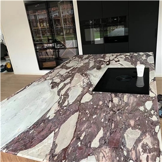 Prefab Stone Calacatta Viola Home Kitchen Island Bench Tops