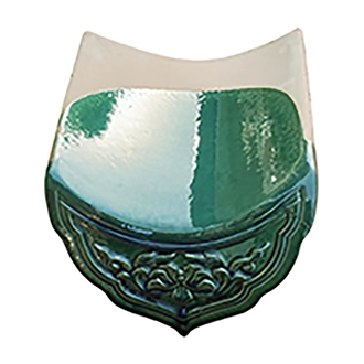 Traditional Chinese Pavilion Green Roof Tiles Clay Tile Roof