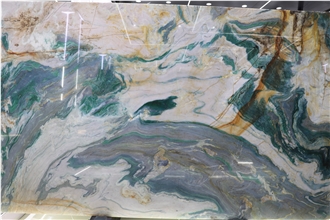 Emerald Pearl Green Quartzite Natural Stone Luxury Slabs