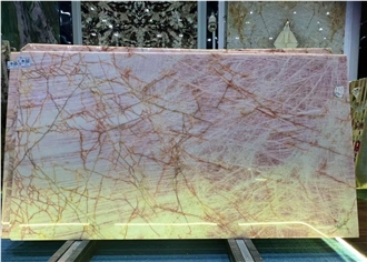 Brazil Cristallo Pink Quartzite Lady Lumix Slabs For Wall