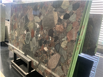 Colourful Four Season Green Granite Slabs
